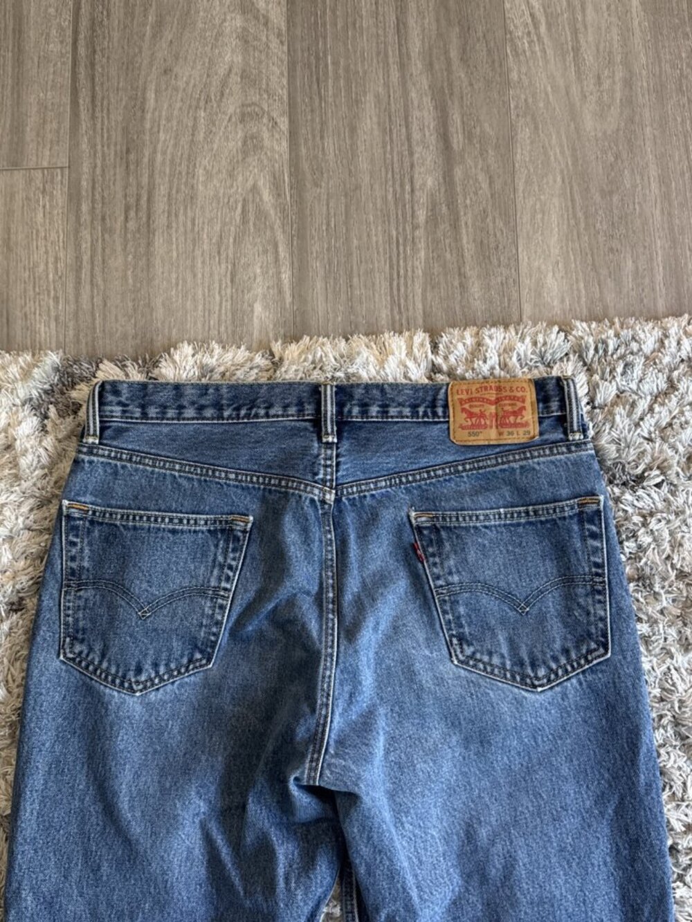 Levi'S Blue 00 S Levi 550 Denim Regular Fit Jeans Men 36X29 Casual Sz 36X29 - Picture 4 of 10